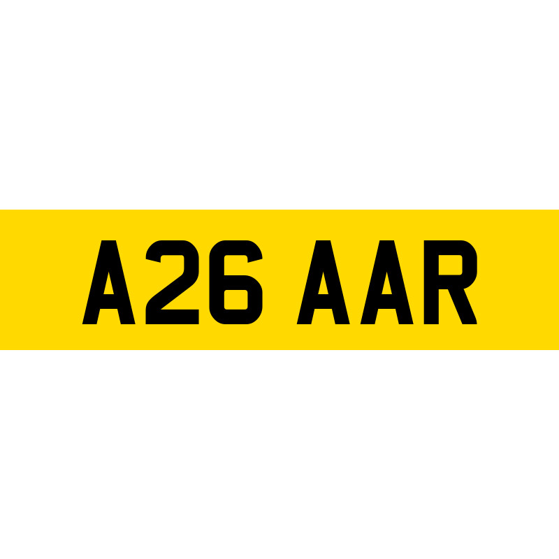 A26 AAR Number Plate | SwiftReg