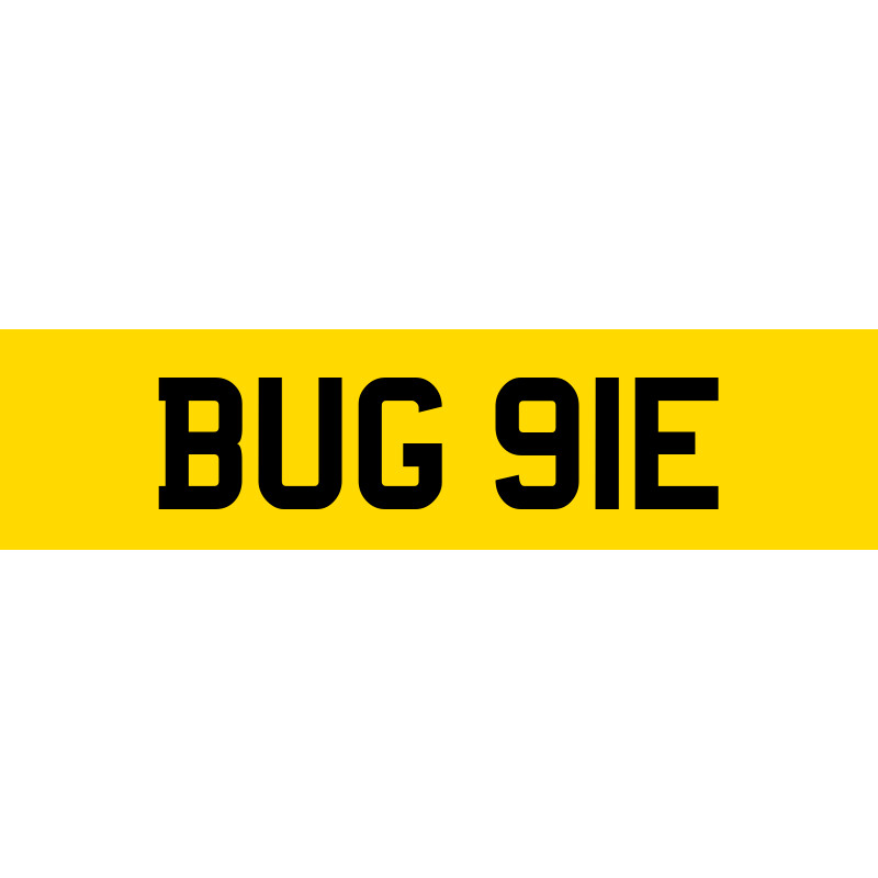 Bug E Number Plate Swiftreg