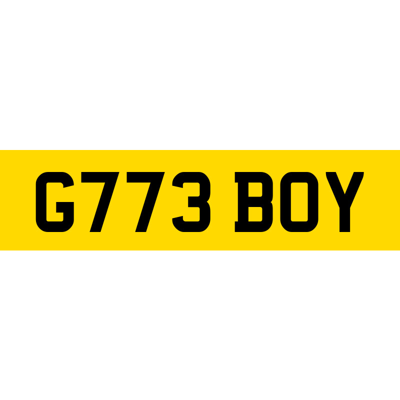 G773 BOY Number Plate | SwiftReg