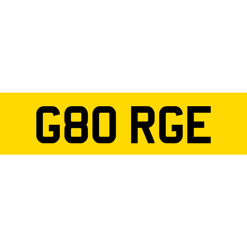 G80 RGE Number Plate | SwiftReg