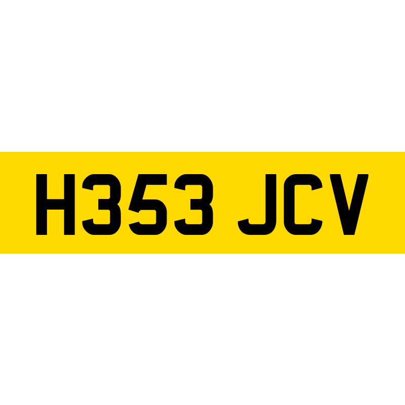 H353 JCV Number Plate | SwiftReg