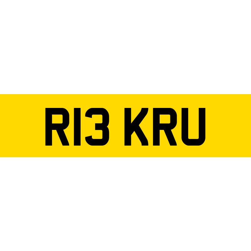 R13 KRU Number Plate | SwiftReg