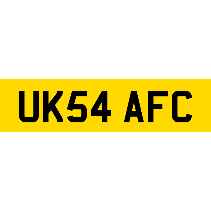 UK54 AFC Number Plate | SwiftReg